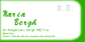 maria bergh business card